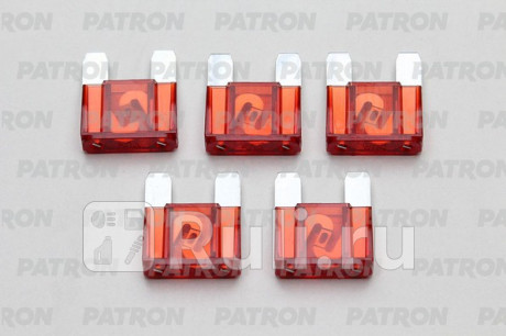 Предохранитель пласт.коробка 5шт maxi fuse 50a красный PATRON PFS065 для Автотовары, PATRON, PFS065