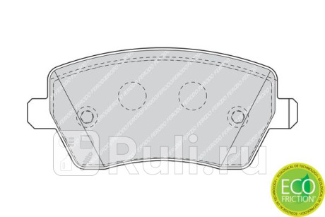 FDB1617 - Колодки тормозные дисковые передние (FERODO) Lada Vesta (2015-2020) для Lada Vesta (2015-2021), FERODO, FDB1617