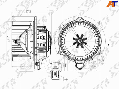 ST-21700-8118022-10 - Мотор печки (SAT) Lada Granta (2011-2018) для Lada Granta (2011-2018), SAT, ST-21700-8118022-10