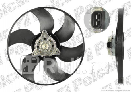 601223U2 - Вентилятор радиатора охлаждения (Polcar) Renault Kangoo 2 (2008-2013) для Renault Kangoo 2 (2008-2013), Polcar, 601223U2