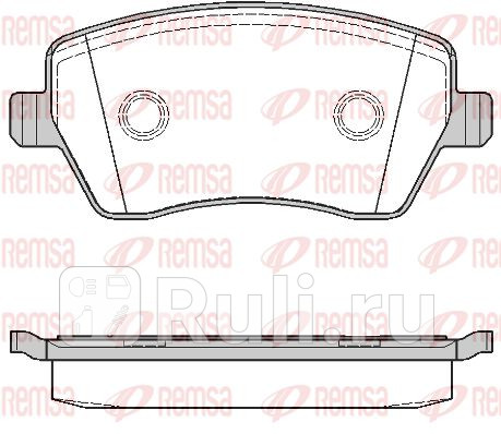 0987.00 - Колодки тормозные дисковые передние (REMSA) Renault Logan 2 (2013-2018) для Renault Logan 2 (2013-2018), REMSA, 0987.00