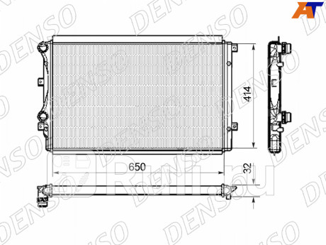 DRM32015 - Радиатор охлаждения (DENSO) Audi A3 8P рестайлинг (2008-2013) для Audi A3 8P (2008-2013) рестайлинг, DENSO, DRM32015