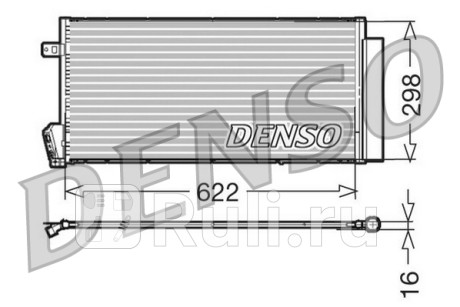 DCN09018 - Радиатор кондиционера (DENSO) Fiat Doblo 2 (2010-2015) для Fiat Doblo 2 (2010-2015), DENSO, DCN09018