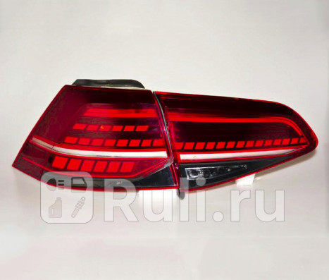 Тюнинг-фонари (комплект) в крыло и в крышку багажника для Volkswagen Golf 7 (2012-2020), КИТАЙ, CS-TL-000471