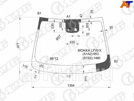 MOKKA LFW/X - Лобовое стекло (XYG) Opel Mokka (2012-2016) для Opel Mokka (2012-2016), XYG, MOKKA LFW/X