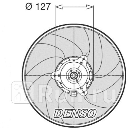 DER21003 - Вентилятор радиатора охлаждения (DENSO) Peugeot 306 (1993-1997) для Peugeot 306 (1993-1997), DENSO, DER21003