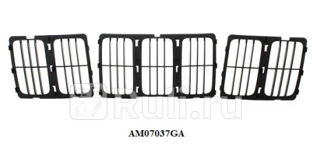 AM07037GA - Решетка радиатора (TYG) Jeep Grand Cherokee WK2 (2013-2021) для Jeep Grand Cherokee WK2 (2010-2021), TYG, AM07037GA