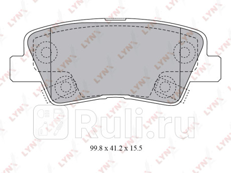 BD-3620 - Колодки тормозные дисковые задние (LYNXAUTO) Hyundai Elantra 5 (2011-2015) для Hyundai Elantra 5 MD (2011-2015), LYNXAUTO, BD-3620