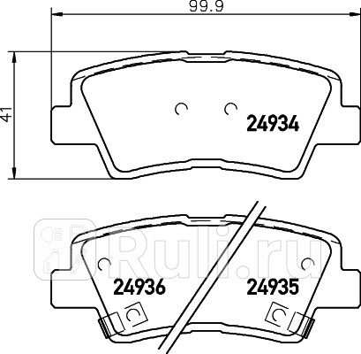 NP6022 - Колодки тормозные дисковые задние (NISSHINBO) Hyundai i40 (2011-2017) для Hyundai i40 (2011-2020), NISSHINBO, NP6022