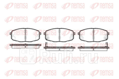 1038.02 - Колодки тормозные дисковые передние (REMSA) Kia Ceed 1 (2006-2010) для Kia Ceed (2006-2010), REMSA, 1038.02