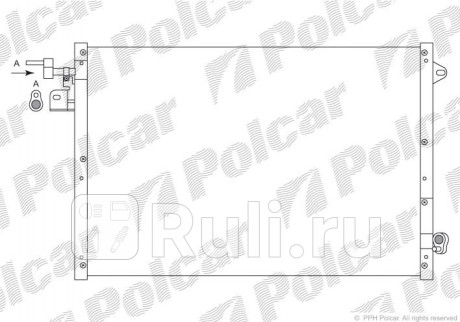 3253K8C1 - Радиатор кондиционера (Polcar) Ford Mustang (2004-2014) для Ford Mustang (2004-2014), Polcar, 3253K8C1