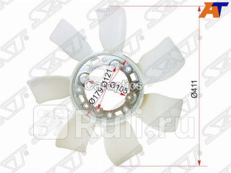 ST-16361-70040 - Крыльчатка вентилятора радиатора охлаждения (SAT) Toyota Mark2 100 (1996-2002) для Toyota Mark2 X100 (1996-2002), SAT, ST-16361-70040