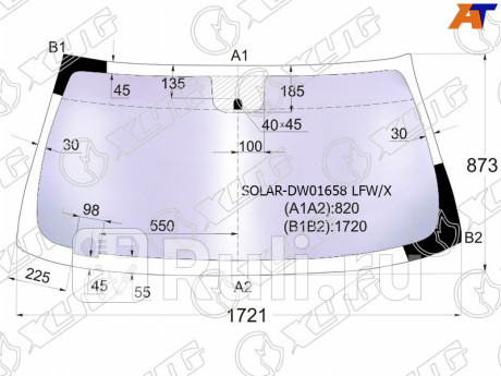 SOLAR-DW01658 LFW/X - Лобовое стекло (XYG) Cadillac Escalade (2007-2014) для Cadillac Escalade (2007-2014), XYG, SOLAR-DW01658 LFW/X