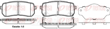 1288.02 - Колодки тормозные дисковые задние (REMSA) Hyundai ix55 (2008-2013) для Hyundai ix55 (2008-2013), REMSA, 1288.02
