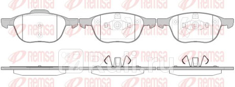 1082.00 - Колодки тормозные дисковые передние (REMSA) Mazda 3 BL (2009-2013) для Mazda 3 BL (2009-2013), REMSA, 1082.00