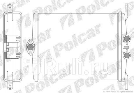 5024N8-1 - Радиатор отопителя (Polcar) Mercedes W140 (1991-1998) для Mercedes W140 (1991-1998), Polcar, 5024N8-1