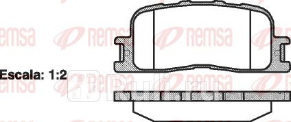 0854.00 - Колодки тормозные дисковые задние (REMSA) Toyota Highlander (2003-2007) для Toyota Highlander 1 (2003-2007) рестайлинг, REMSA, 0854.00