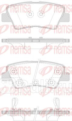 1362.42 - Колодки тормозные дисковые задние (REMSA) Hyundai Elantra 5 (2011-2015) для Hyundai Elantra 5 MD (2011-2015), REMSA, 1362.42
