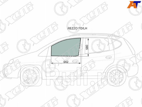 REZZO FD/LH - Стекло двери передней левой (XYG) Chevrolet Rezzo (2000-2008) для Chevrolet Rezzo (2000-2008), XYG, REZZO FD/LH