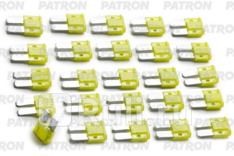Предохранитель пласт.коробка 25шт micro2 fuse 20a желтый PATRON PFS057 для Автотовары, PATRON, PFS057