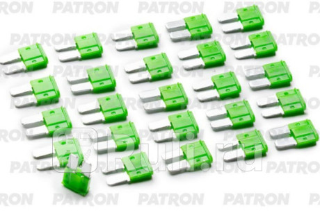 Предохранитель пласт.коробка 25шт micro2 fuse 30a зеленый PATRON PFS059 для Автотовары, PATRON, PFS059