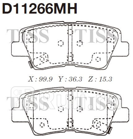 D11266MH - Колодки тормозные дисковые задние (MK KASHIYAMA) Hyundai Elantra 5 (2011-2015) для Hyundai Elantra 5 MD (2011-2015), MK KASHIYAMA, D11266MH