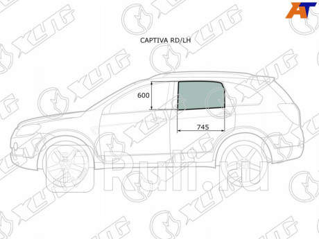 CAPTIVA RD/LH - Стекло двери задней левой (XYG) Chevrolet Captiva (2006-2011) для Chevrolet Captiva (2006-2011), XYG, CAPTIVA RD/LH