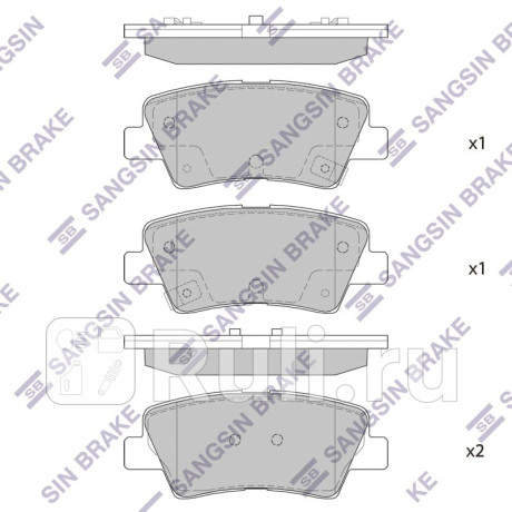 SP1407 - Колодки тормозные дисковые задние (HI-Q) Hyundai Elantra 5 (2011-2015) для Hyundai Elantra 5 MD (2011-2015), HI-Q, SP1407