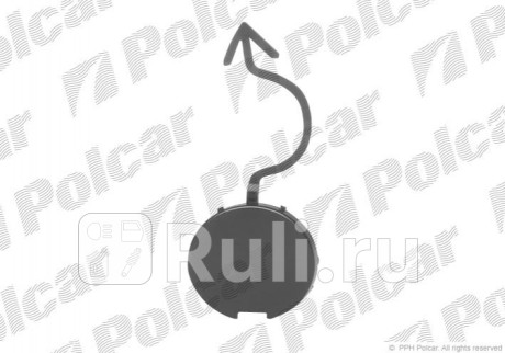 957996-3 - Заглушка буксировочного крюка заднего бампера (Polcar) Volkswagen Touran (2006-2010) для Volkswagen Touran (2003-2010), Polcar, 957996-3