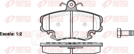 0141.20 - Колодки тормозные дисковые передние (REMSA) Lada Largus (2012-2020) для Lada Largus (2012-2021), REMSA, 0141.20